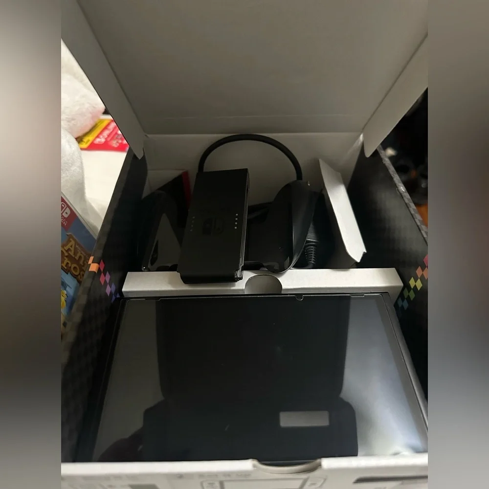 Nintendo Switch Bundle with Black and White Accessories - Picture 3 of 4